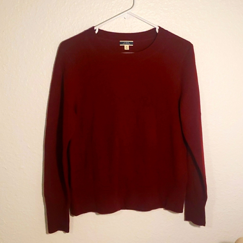 J. Crew Burnt Red 100% Cashmere Sweater, Like New!